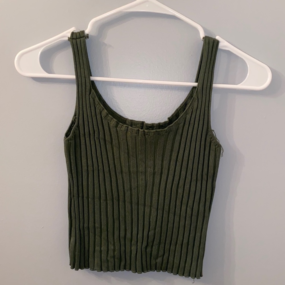 SHEIN ribbed cropped tank